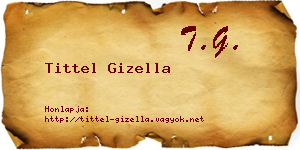 Tittel Gizella névjegykártya