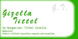 gizella tittel business card